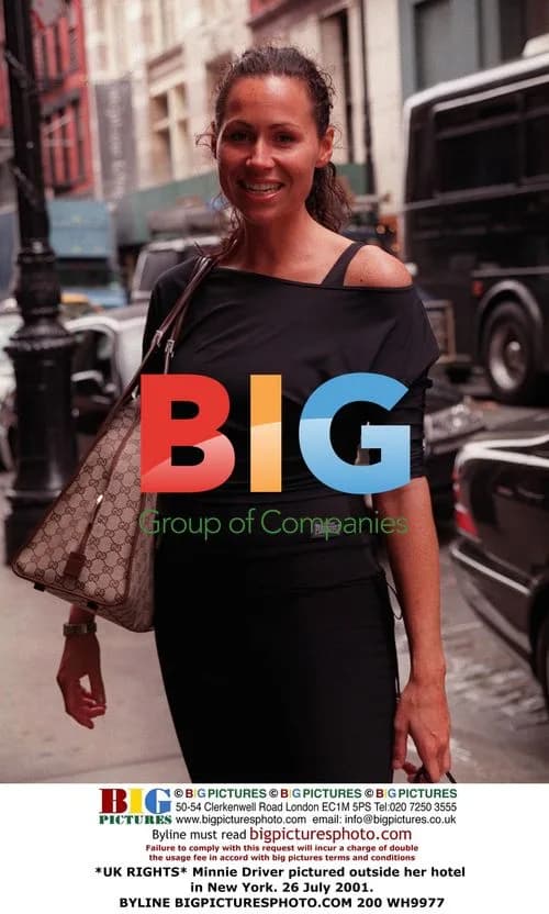 Minnie Driver outside New York hotel