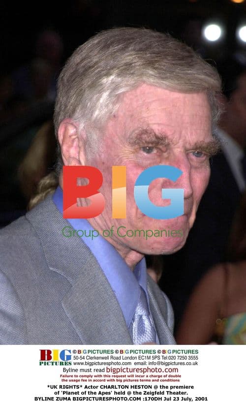 Charlton Heston at 'Planet of the Apes' Premiere