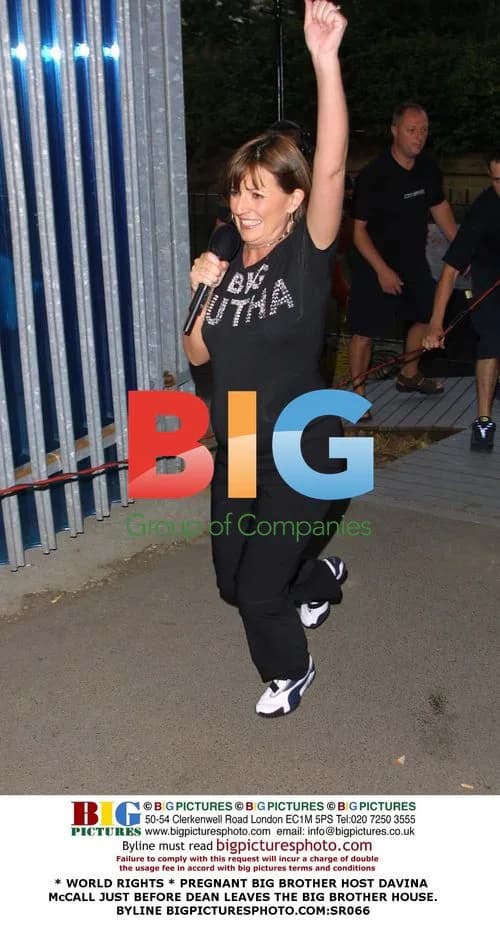 Pregnant Davina McCall before Big Brother eviction