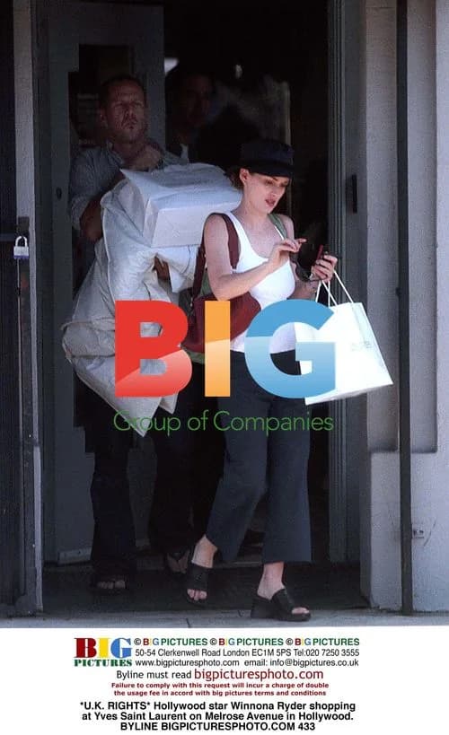 Winona Ryder Shopping at Yves Saint Laurent