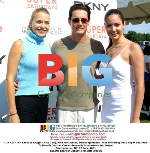 Kandace Kruger, Kyle Maclachlan and Denise Quinones at Super Saturday 2001