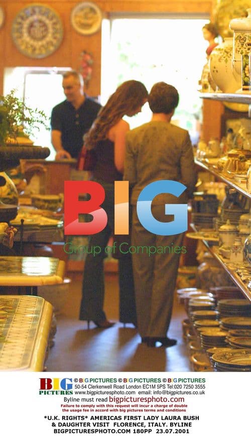 First Lady Laura Bush & Daughter Visit Florence