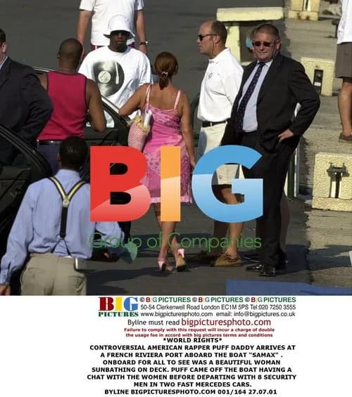 Puff Daddy arrives at French Riviera port