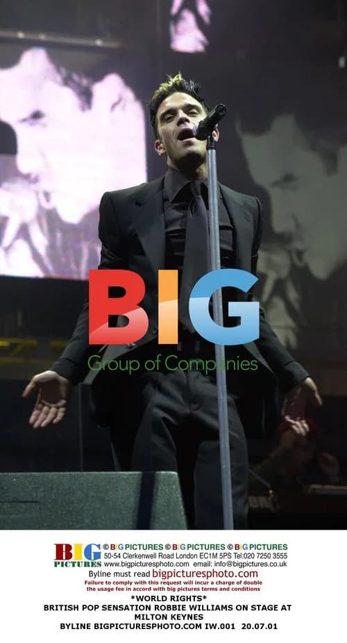 Robbie Williams on Stage in Milton Keynes