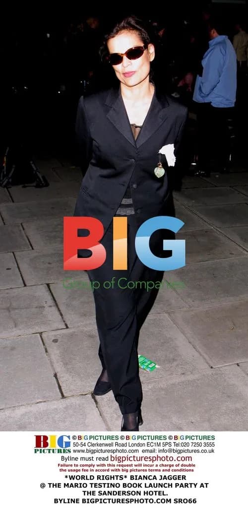 Bianca Jagger at Testino Book Launch