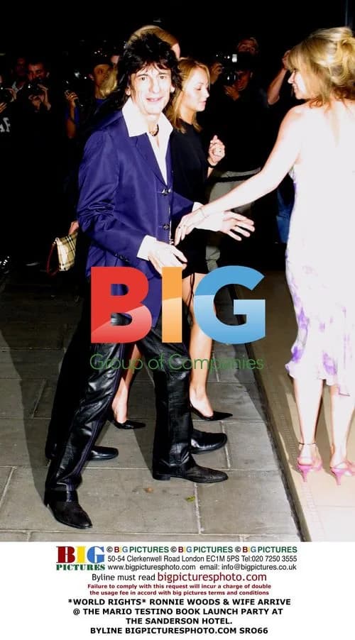 Ronnie Wood and wife at Testino book launch