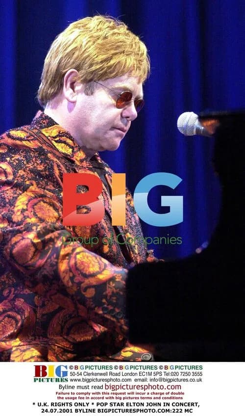 Elton John Performing in Concert