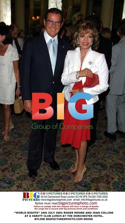 Roger Moore and Joan Collins at Variety Club Lunch