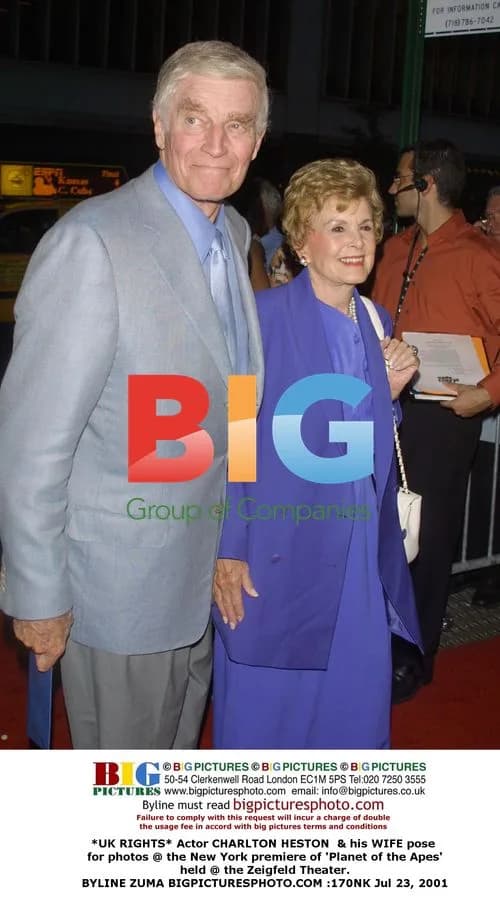 Charlton Heston at 'Planet of the Apes' premiere