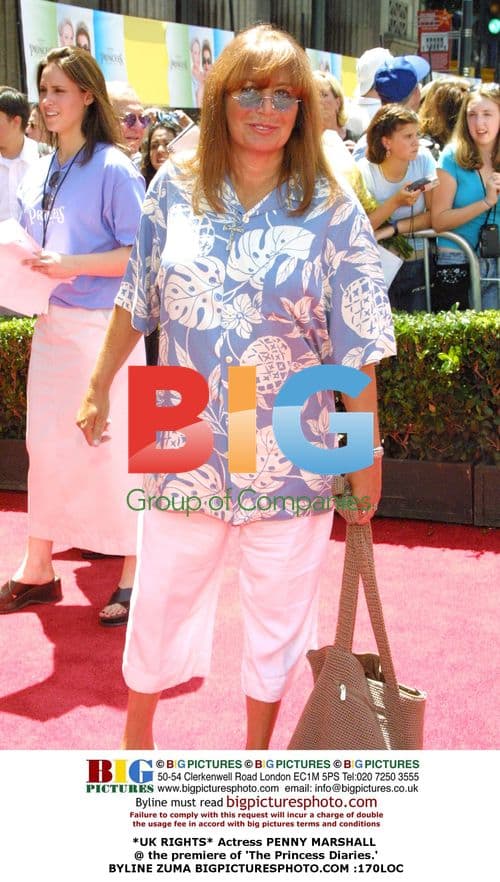 Penny Marshall at 'The Princess Diaries' Premiere