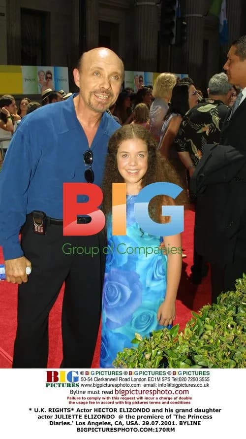 Hector Elizondo and Juliette Elizondo at 'The Princess Diaries' premiere