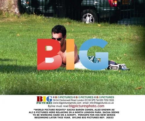 Sacha Baron Cohen Relaxing in North London Park