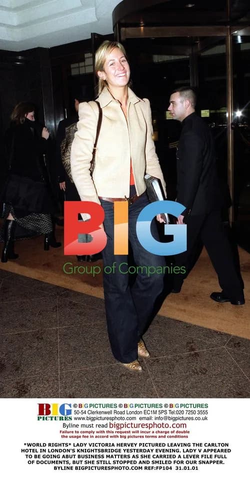 Lady Victoria Hervey Leaving the Carlton Hotel