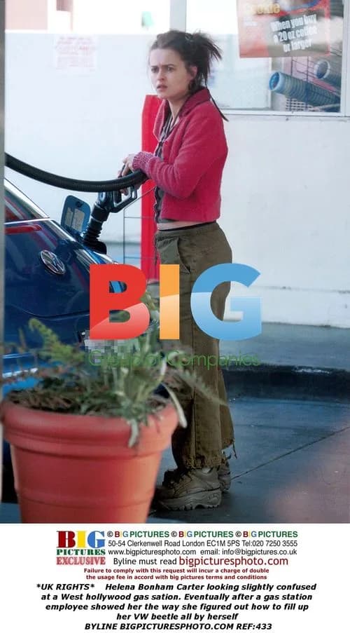 Helena Bonham Carter at West Hollywood gas station