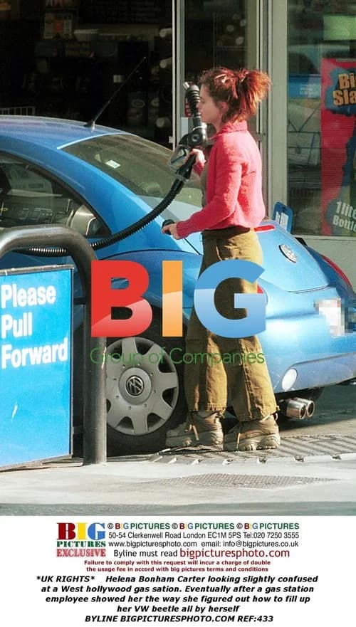 Helena Bonham Carter at West Hollywood Gas Station