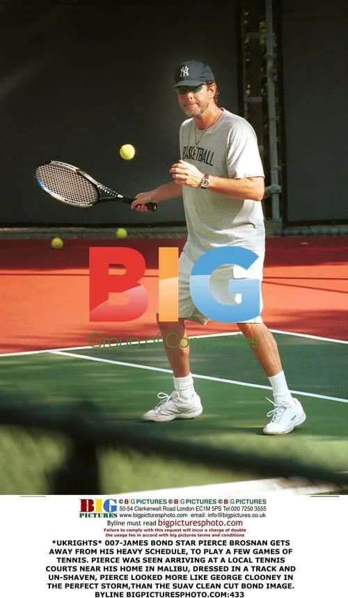 Pierce Brosnan Plays Tennis Near Malibu Home