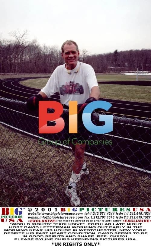 David Letterman Exercising in New York