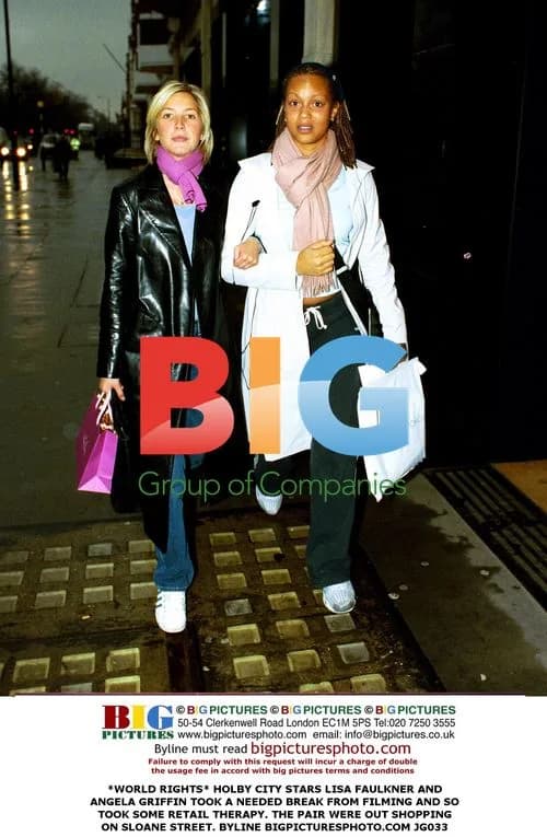 HOLBY CITY stars Lisa Faulkner and Angela Griffin shopping