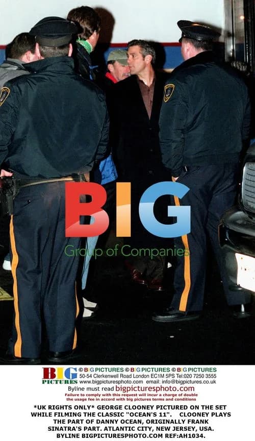 George Clooney on set of Ocean's 11