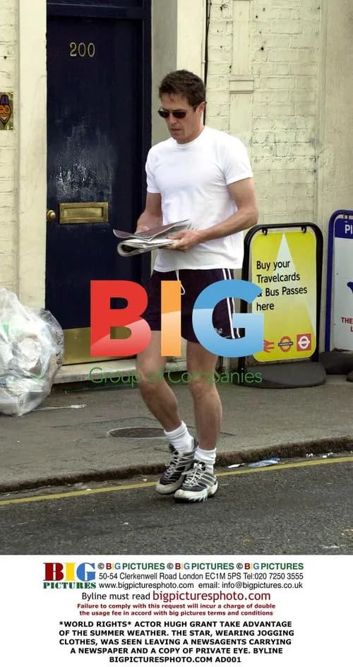 Hugh Grant Spotted Leaving Newsagents