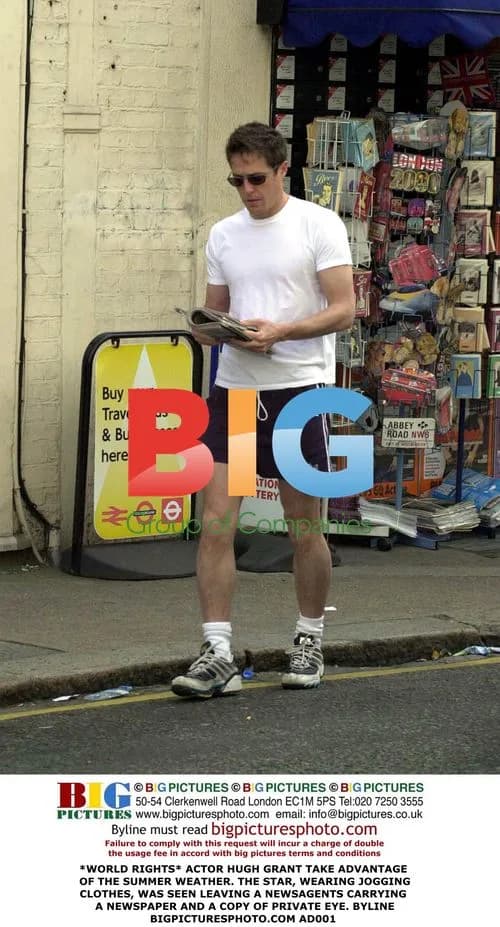 Hugh Grant Leaving Newsagent