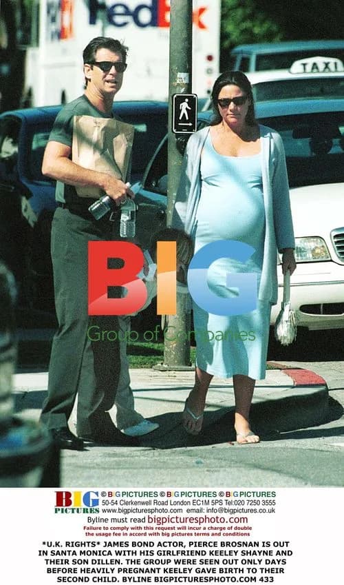 Pierce Brosnan with girlfriend Keeley Shaye and son Dillen