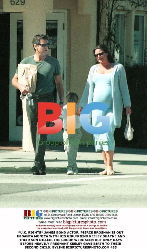 Pierce Brosnan out with family in Santa Monica