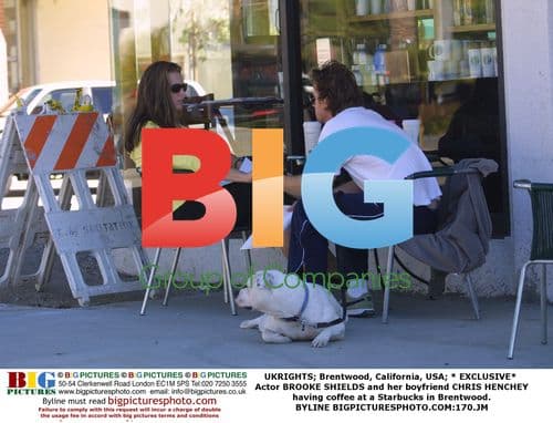 Brooke Shields and Chris Henchey at Starbucks in Brentwood