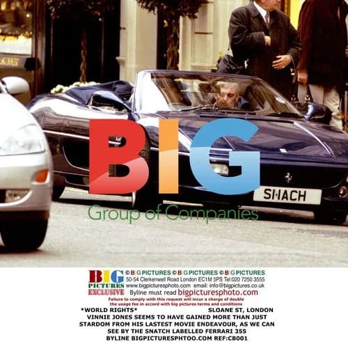 Vinnie Jones with Ferrari 355 in London