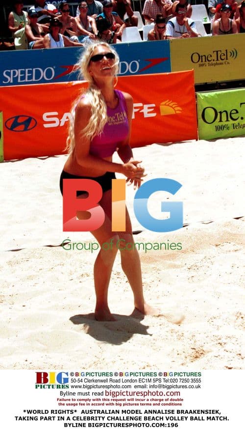 Australian Model Annalise Braakensiek in Celebrity Beach Volleyball