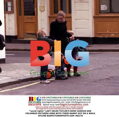 Lady Helen Taylor's Sons Out on Walk with Nanny