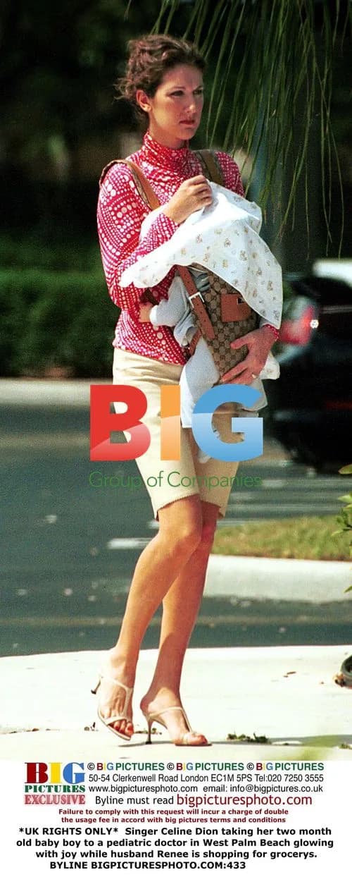 Celine Dion with baby in Palm Beach