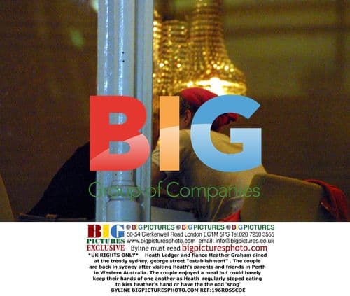 Heath Ledger and Heather Graham Dine in Sydney