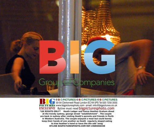 Heath Ledger and Heather Graham Dine in Sydney