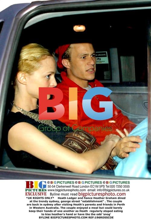 Heath Ledger and Heather Graham Dine in Sydney