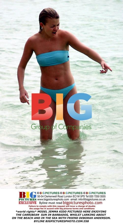 Model Jemma Kidd Enjoys Caribbean Beach