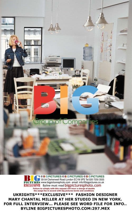 Fashion designer Mary Chantal Miller at her studio in New York