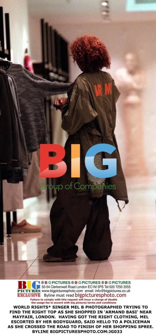 Mel B Shopping in Mayfair