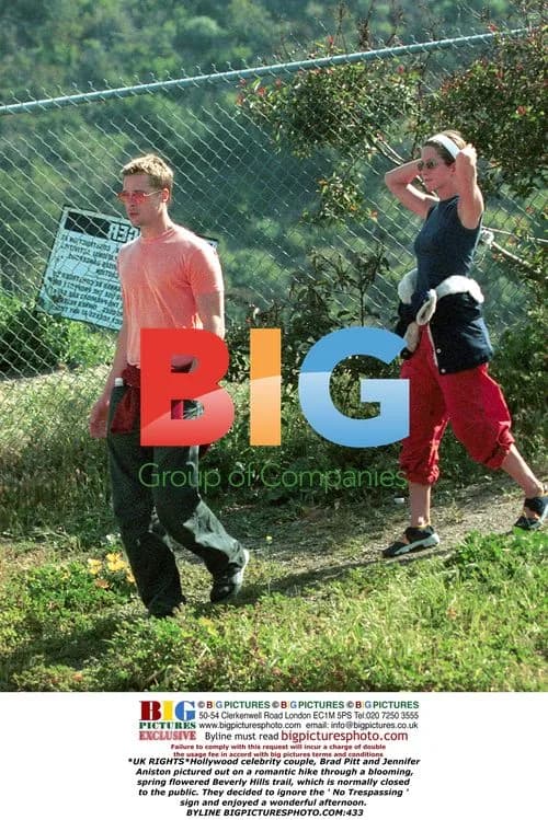 Brad Pitt and Jennifer Aniston on a Spring Hike