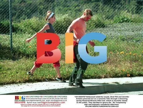 Brad Pitt and Jennifer Aniston Hiking