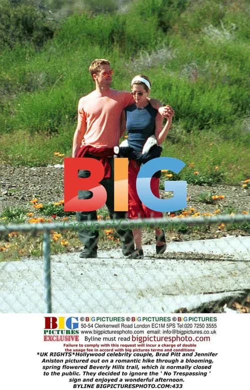 Brad Pitt and Jennifer Aniston on private hike