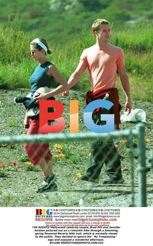 Brad Pitt and Jennifer Aniston on Romantic Hike