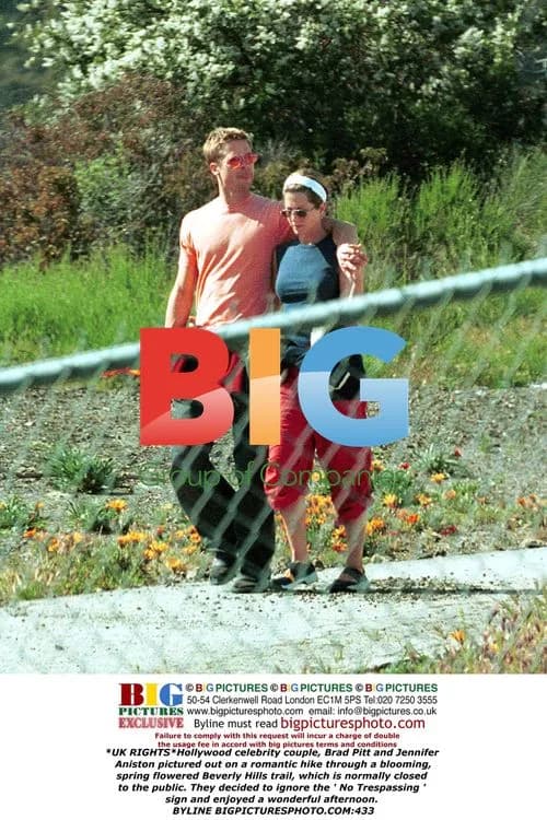 Brad Pitt and Jennifer Aniston on Romantic Hike