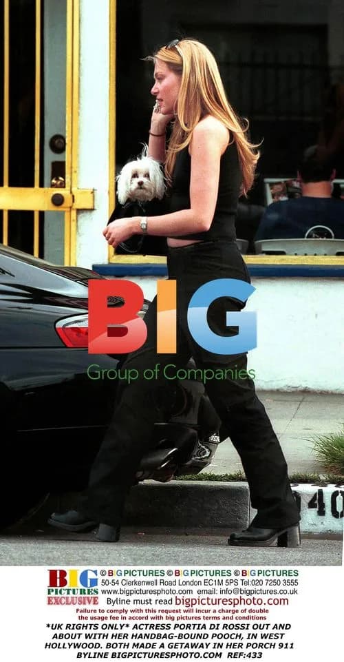 Portia di Rossi out with her dog in West Hollywood