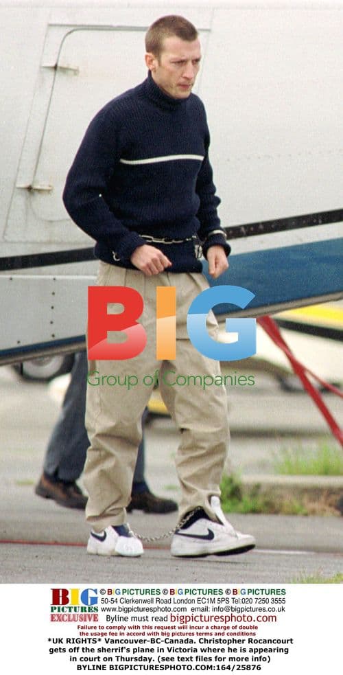 Christopher Rocancourt arrives in Victoria