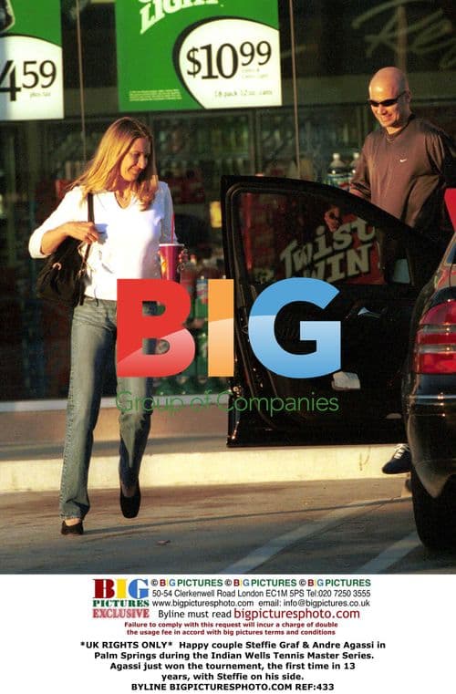 Steffi Graf and Andre Agassi in Palm Springs