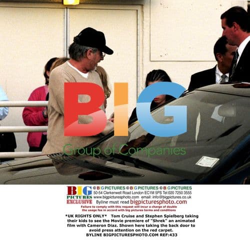 Cruise and Spielberg take kids to Shrek premiere