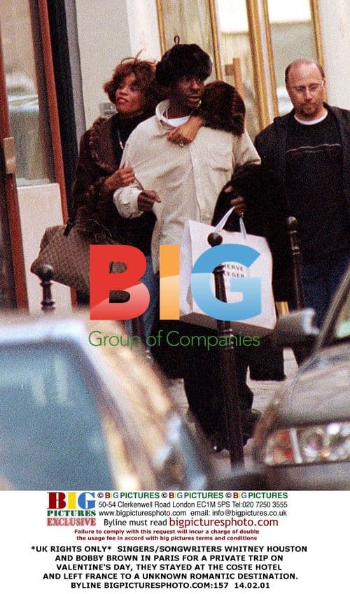 Whitney Houston and Bobby Brown in Paris