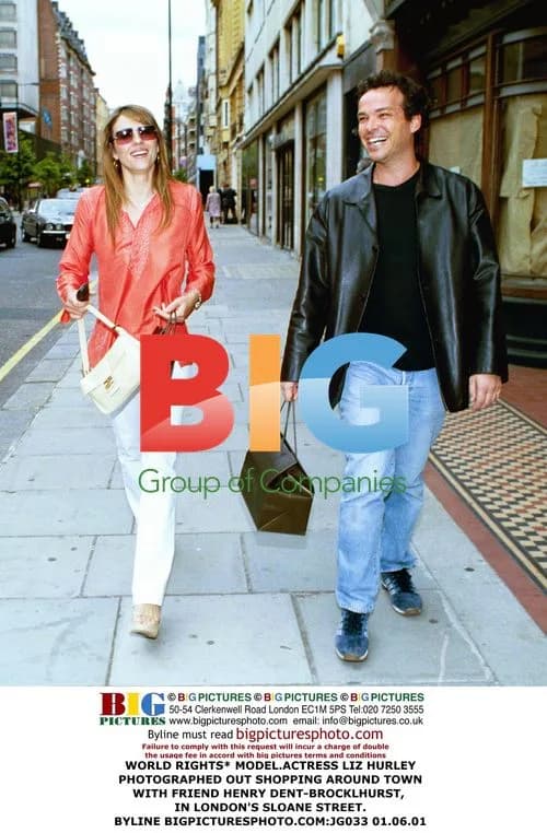 Liz Hurley Shopping with Friend in London