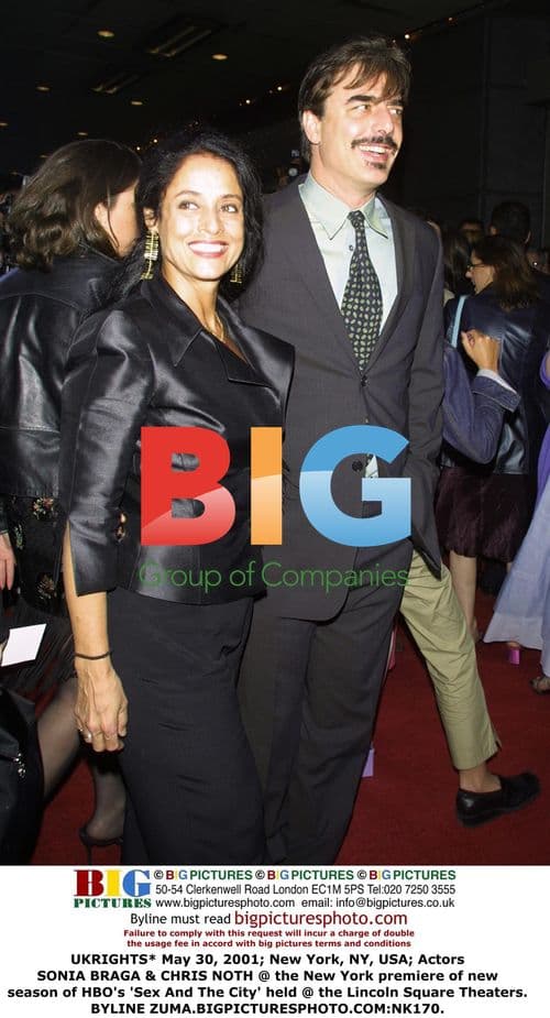 Actors Sonia Braga & Chris Noth at 'Sex And The City' Premiere